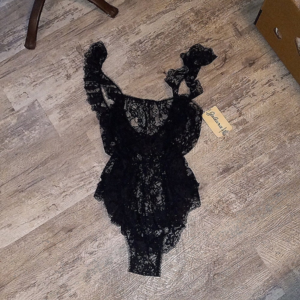 1970's new American made lace teddy